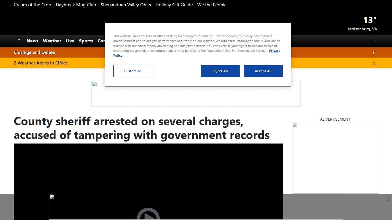 County sheriff arrested on several charges, accused of tampering with government records